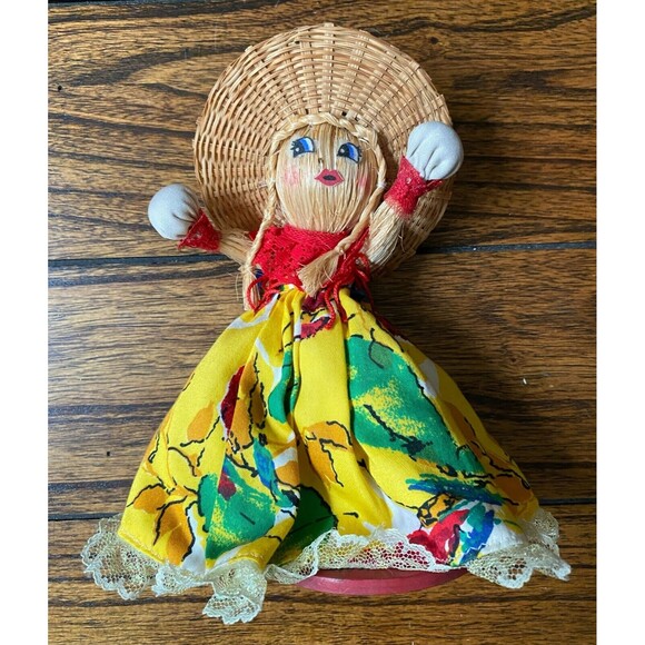 Costa Rican Limon Straw Doll - Free Shipping